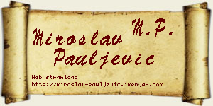 Miroslav Pauljević vizit kartica
